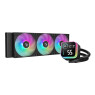 DeepCool LQ360 AIO Liquid CPU Cooler, Segment LCD Display, 360mm Radiator, 2400 RPM Fan Speed, 72.04 CFM Fan Airflow, Hydro Bearing Type, Anti-Leak Technology, Black | R-LQ360-BKLSMW-G-1
